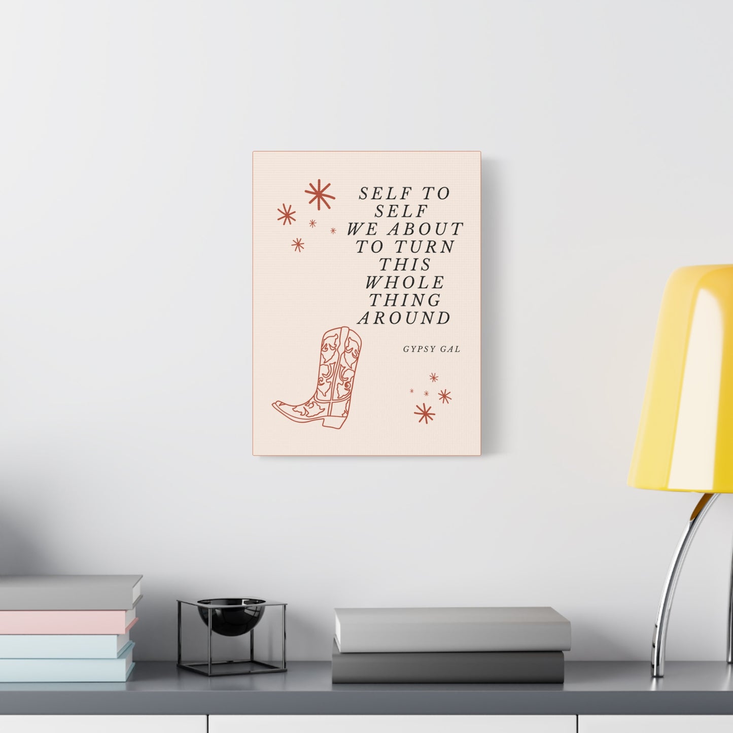 Gypsy Gal Quote On Matte Canvas, Stretched, 1.25"