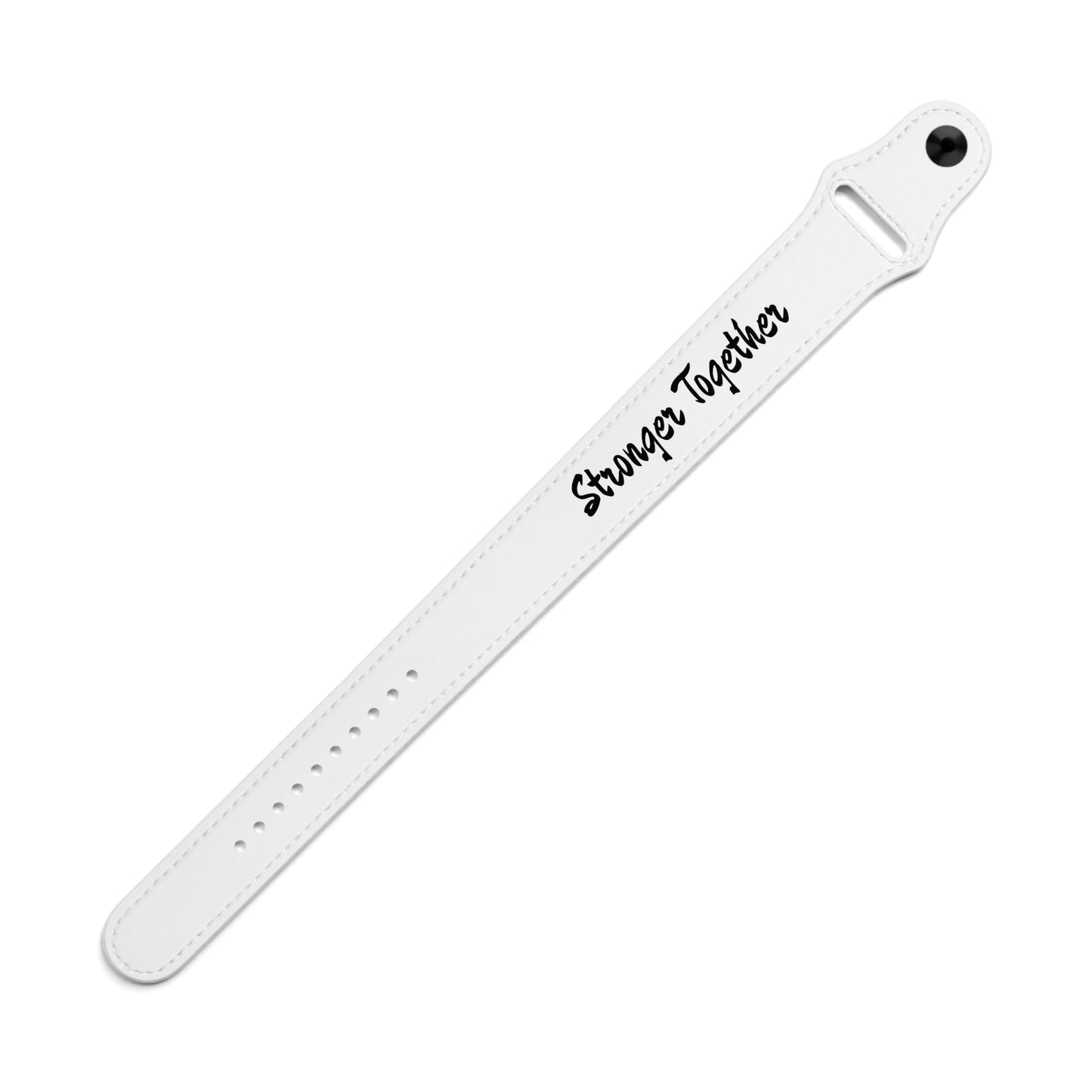 Stronger Together Faux Leather Wristband