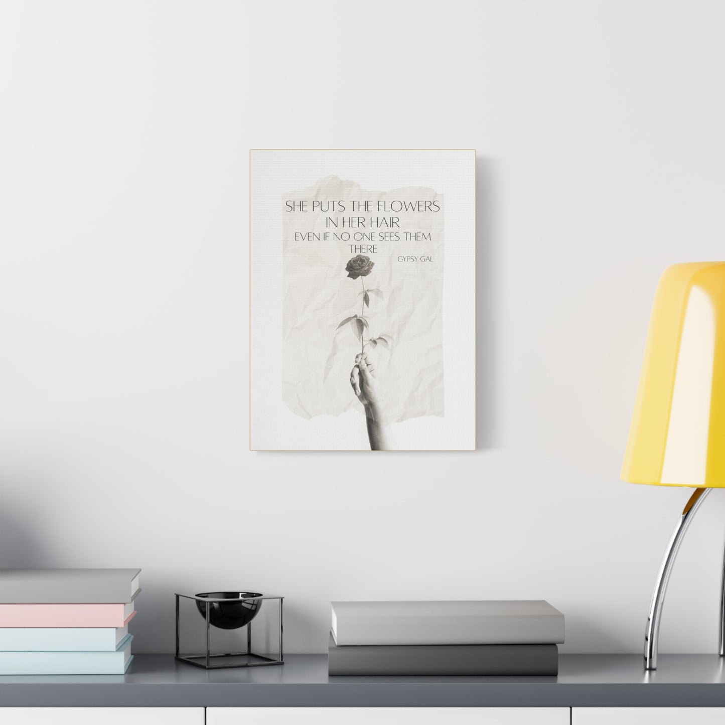 Gypsy Gal Quote On Matte Canvas, Stretched, 1.25"