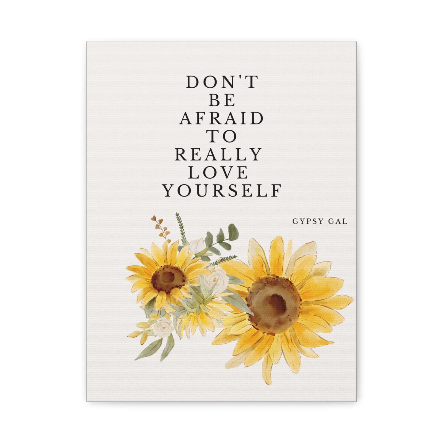 Gypsy Gal Quote On Matte Canvas, Stretched, 1.25"