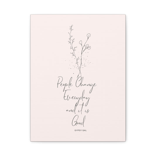 Gypsy Gal Quote On Matte Canvas, Stretched, 1.25"
