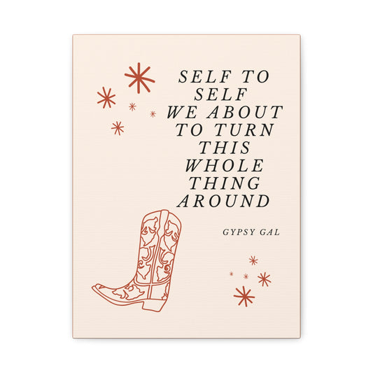 Gypsy Gal Quote On Matte Canvas, Stretched, 1.25"