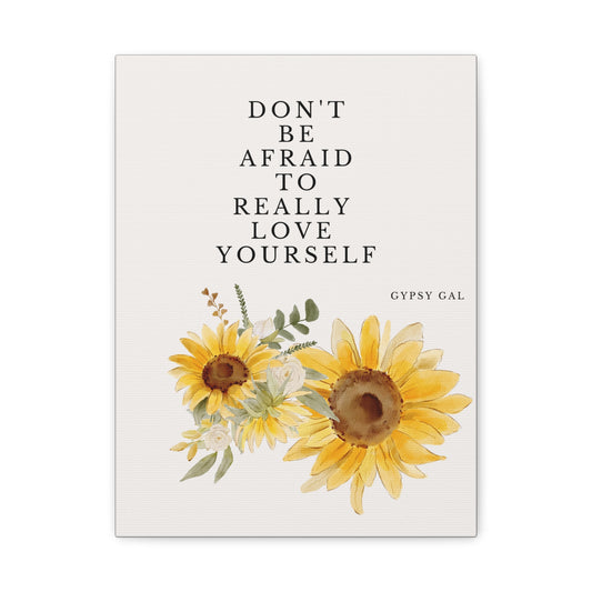 Gypsy Gal Quote On Matte Canvas, Stretched, 1.25"