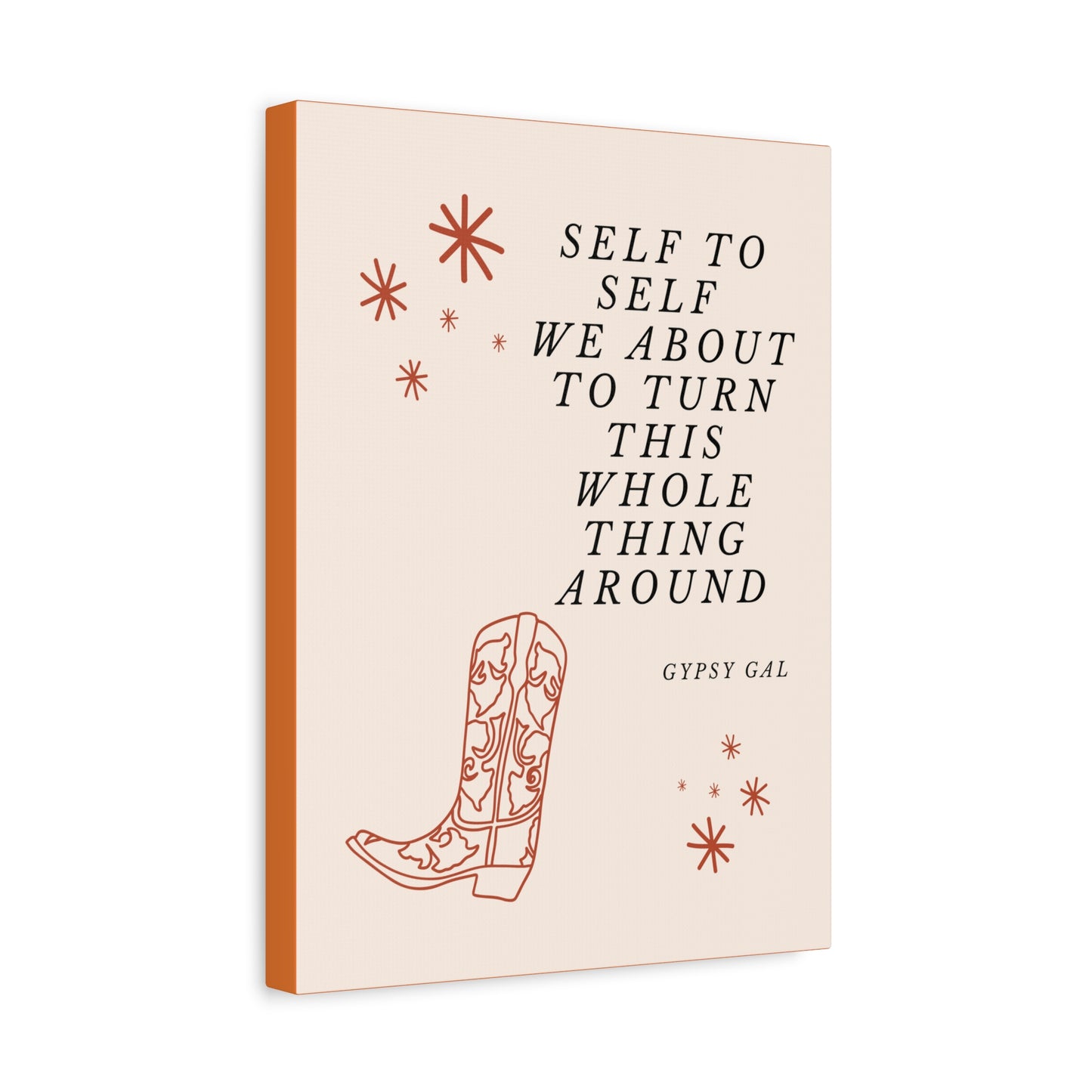 Gypsy Gal Quote On Matte Canvas, Stretched, 1.25"
